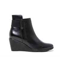 New Blondo LILYAS WEDGE ANKLE BOOT BLACK LEATHER 6