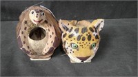 2 SIGNED ANIMAL CARVINGS