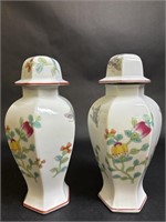 Two Elizabeth Arden Porcelain Jars with Lids
