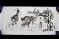 Chinese Watercolor Painting ,Signed