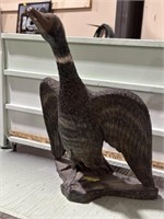 LARGE GOOSE STATUE, DAMAGE ON WING, 22 1/2"