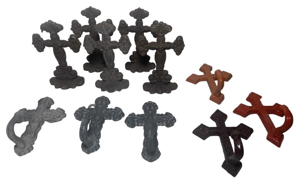 Cast Iron Crosses and Wall Hooks