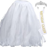 SEALED-Long Maxi Tulle Layered Bustle Skirt