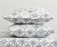 Pottery Barn Frosty Snowflake Flannel Pillowcases
