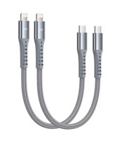USB C to Lightning Cable,2Pack 0.3M Charger Cable