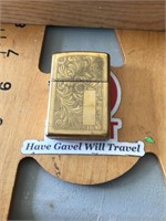 Zippo lighter - gold with designs