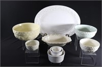 Nesting Mixing Bowl Set w Serving Platter & Bowls