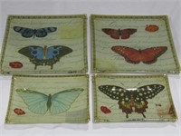 Glass Butterfly Plates Top 8" W Food Safe