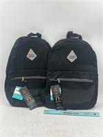 NEW Lot of 2- Wexford Black Backpack