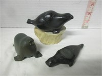 GROUP OF 3 INUIT CARVINGS