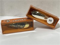2 Johnson's Spoon Lure Boxes with Lures