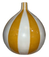 Op Art Post Modern Striped Balloon Vase