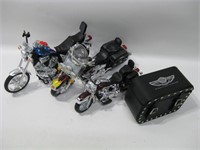 3 HD Motorcycles & Case Of HD Cards