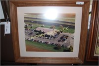24X28 INCH FRAMED AIREAL PHOTO OF POES RESTAURANT
