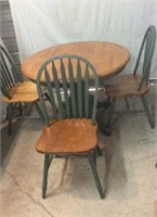 Circular Kitchen Table & 3 Matching Chairs Z10A