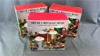 Metallic Mugs - 3 Packages Of 4 Mugs Each