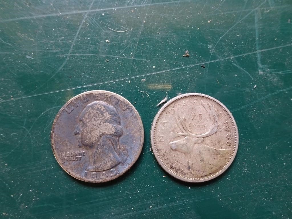 Two Silver Quarters