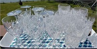 Tray Of Assorted Crystal Glasses