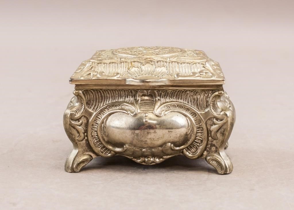 Vintage Silver-plated Jewelry Box