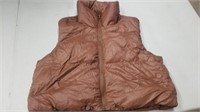 Puffy Brown Vest Sx Small