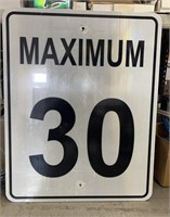 23x29.5in Maximum 30 Sign