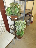 PLANT STAND & FAKE PLANTS