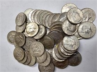 58 - 40% Silver Half Dollars