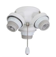 HOME 3-Light Turtle LED Fan Fitter - White