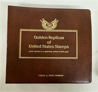 (39) 22KT GOLD REPLICAS OF U.S. STAMPS BOOK