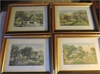 Group of Currier & Ives American Homestead prints