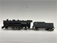 American Flyer train engine and tender missing