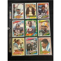 (9) 1980's Topps Football Cards With Stars