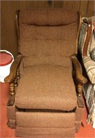 Vintage brown wingback recliner