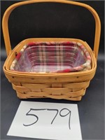 Longaberger Basket: 2002 Cloth and Plastic Liners
