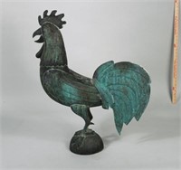 Folk Art Copper Rooster Weathervane