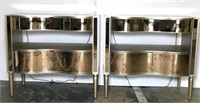 Pair of Caracole Mirrored Nightstands with Two