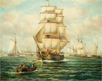Maritime Painting Signed C. Scott.