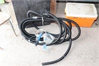 sump pump hose, 1\4 inch cable, hatchet