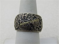 Vintage Sterling Silpada Rose Floral Ring, Sz. 8.5