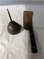 Oil can and cleaver
