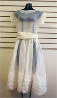 1940's White Linen Lawn Dress