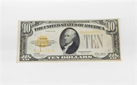 1928 $10 GOLD CERTIFICATE - XF