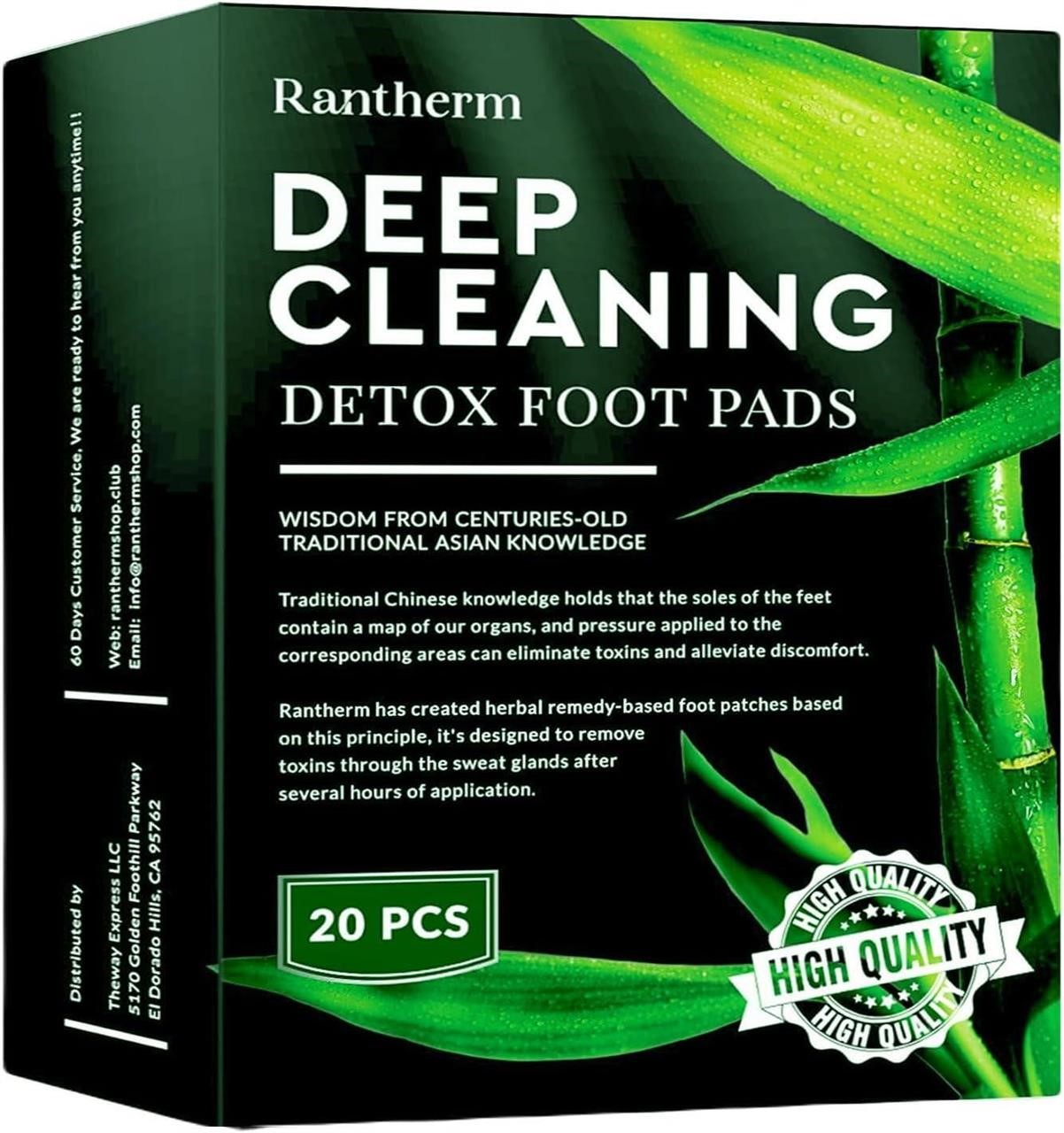 SEALED-20PC Premium Bamboo Ginger Foot Pads x2