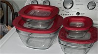 GLASS STORAGE BOWLS W/ LIDS