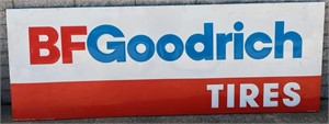 BF GOODRICH TIRES EMBOSSED TIN SIGN