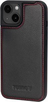 TORRO Leather Case for iPhone 15 Plus - Black/Red