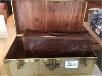 Vintage suitcase and cedar lined trunk