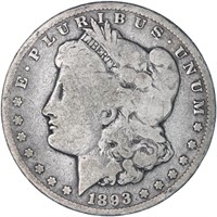 1893 CC KEY DATE Morgan Silver Dollar