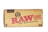 RAW Natural Cones Pre-Rolled King Size Box 800