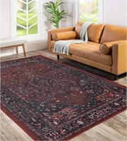 Superior Indoor Large Area Rug, 6' x 9', Red